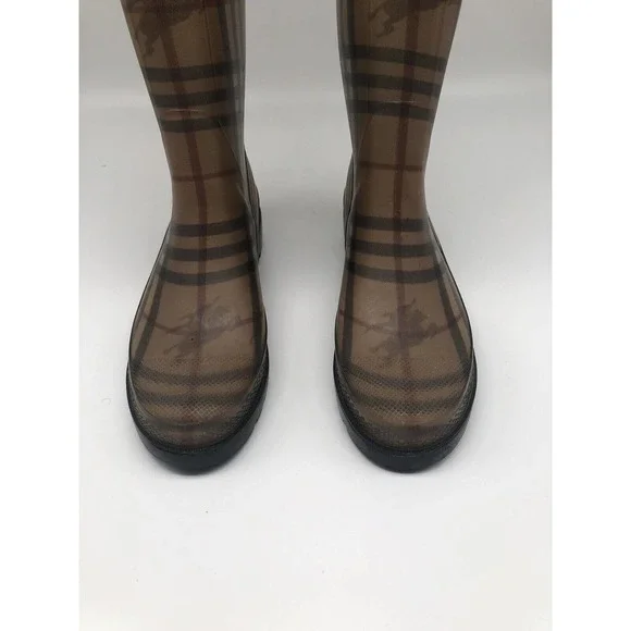 EUC Womens Burberry Nova Check Rain Boots Shoes Weather Designer US 8M EU Sz 39 - Picture 3 of 11